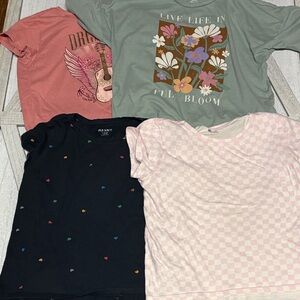 Girls' Graphic T-Shirts - Set of 4